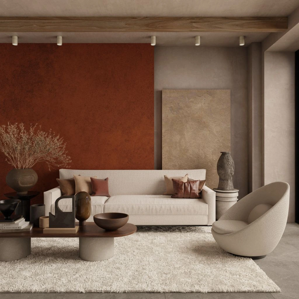 Terracotta WCV‑88 accent wall in university atrium.